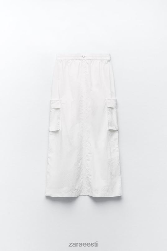 Zara nailonist midi seelik naised valge Riietus 42F0H719