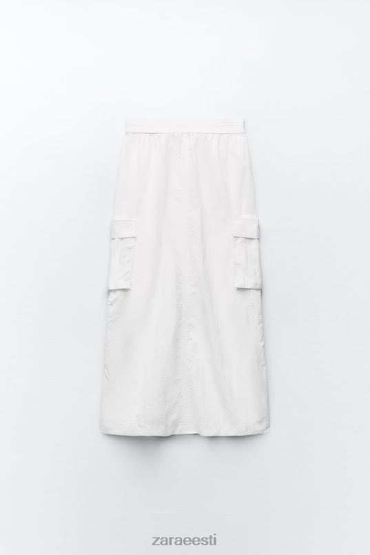 Zara nailonist midi seelik naised valge Riietus 42F0H719