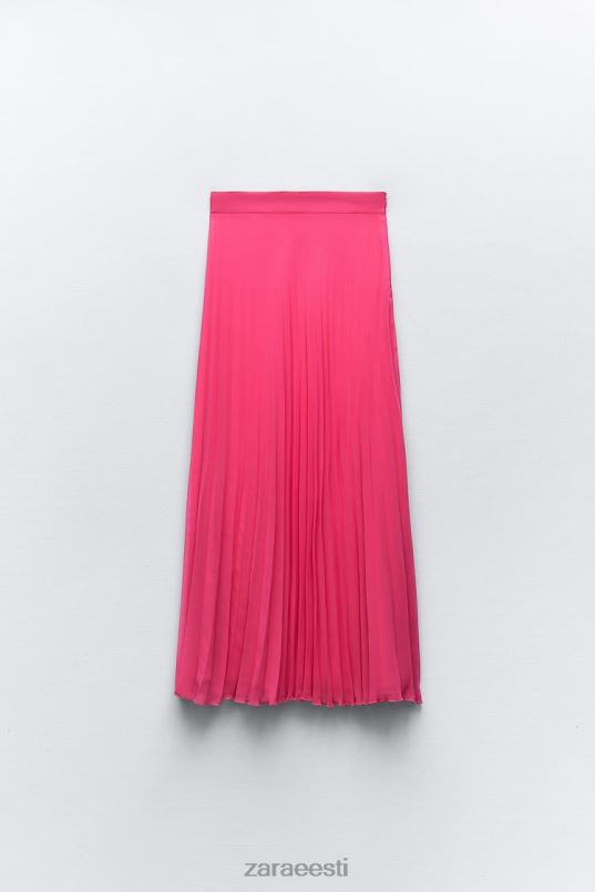 Zara plisseeritud midi seelik naised fuksia Riietus 42F0H697