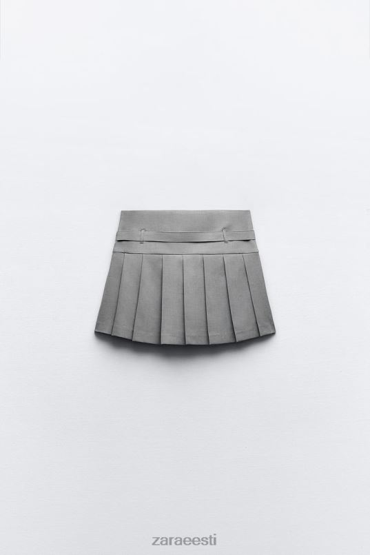 Zara plisseeritud skort naised hall mergel Riietus 42F0H530