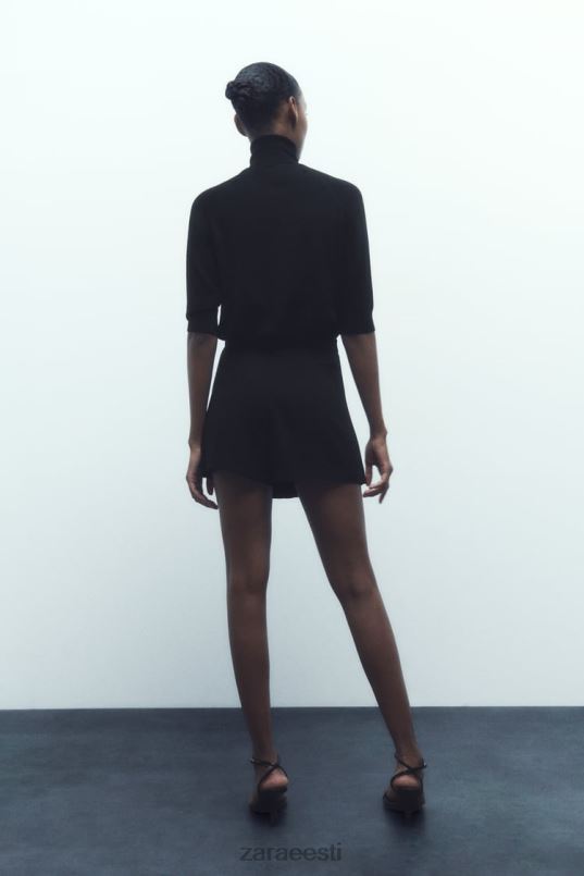 Zara plisseeritud skort naised must Riietus 42F0H539