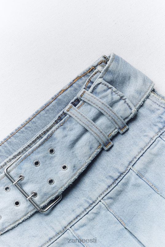 Zara plisseeritud trf teksaseelik naised helesinine Riietus 42F0H683