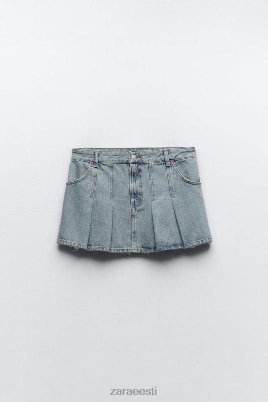 Zara plisseeritud trf teksaseelik naised sinine Riietus 42F0H716