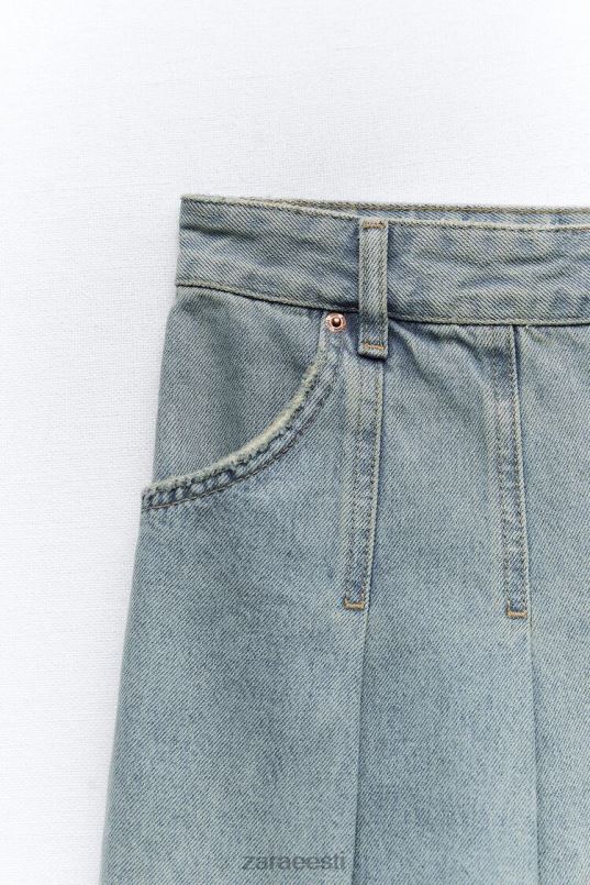 Zara plisseeritud trf teksaseelik naised sinine Riietus 42F0H716