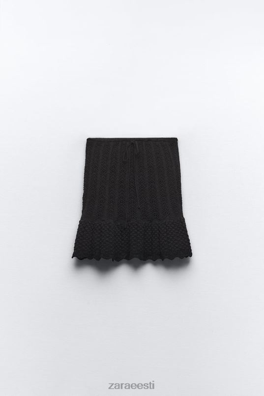 Zara pointelle kootud miniseelik naised must Riietus 42F0H667