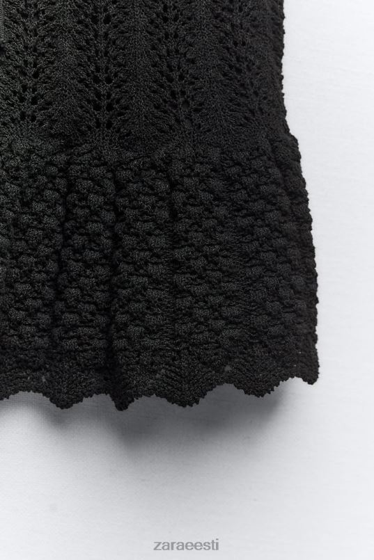 Zara pointelle kootud miniseelik naised must Riietus 42F0H667