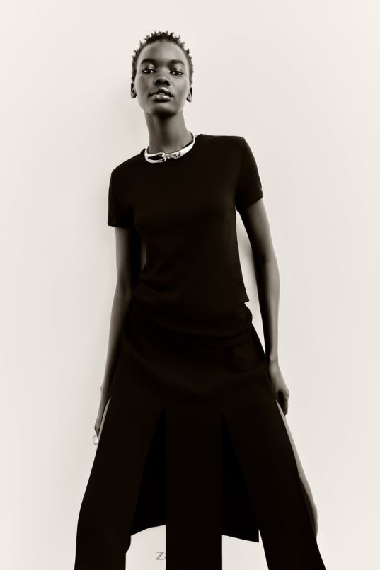 Zara ribadega midiseelik naised must Riietus 42F0H690