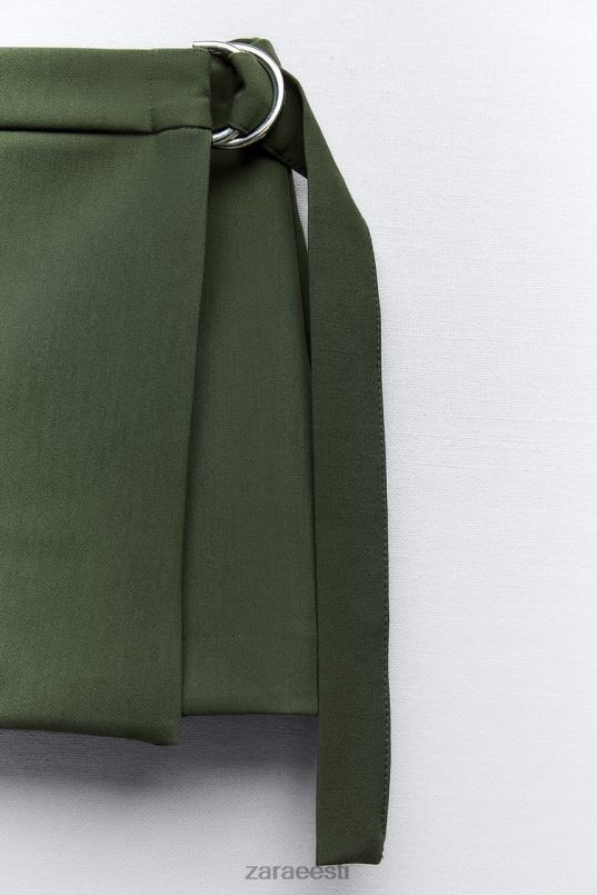 Zara rihmaga lasti skort naised tume khaki Riietus 42F0H542