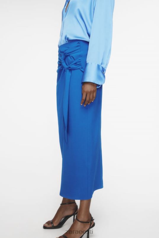 Zara rusikas midi seelik naised koobalt Riietus 42F0H703