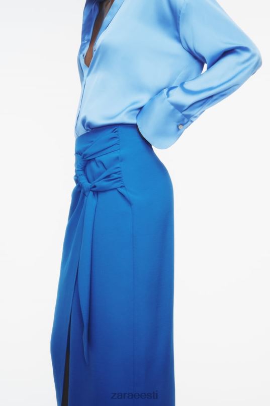 Zara rusikas midi seelik naised koobalt Riietus 42F0H703