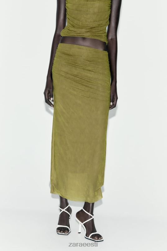 Zara rusikas organzast midiseelik naised heleroheline Riietus 42F0H692