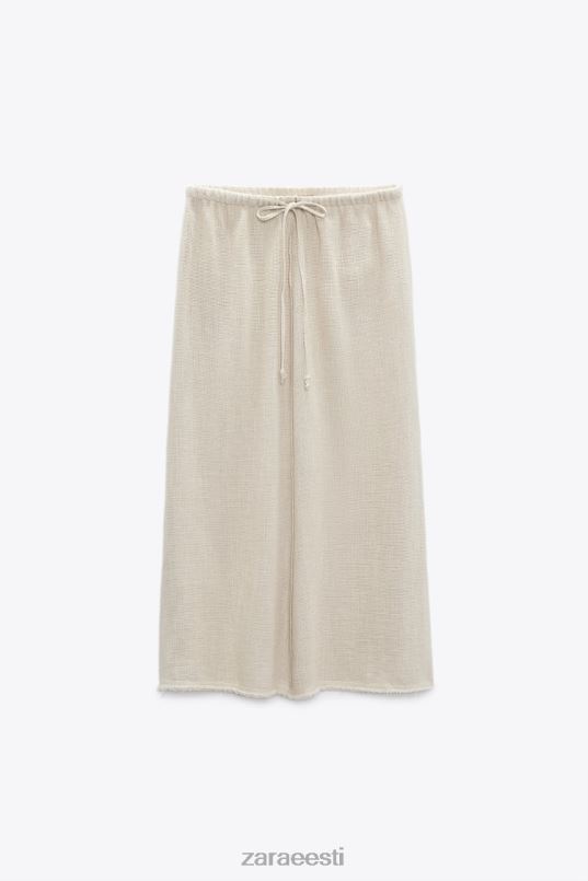 Zara rustikaalse tekstuuriga seelik naised liiv Riietus 42F0H708