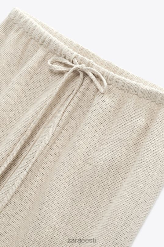 Zara rustikaalse tekstuuriga seelik naised liiv Riietus 42F0H708