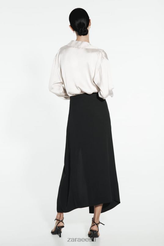 Zara sõlmitud midi seelik naised must Riietus 42F0H649