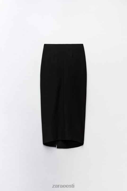 Zara sõlmitud midi seelik naised must Riietus 42F0H649