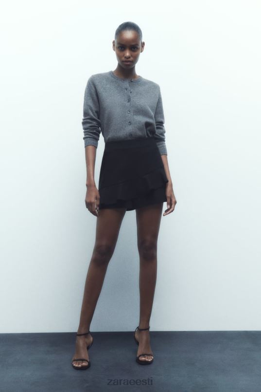 Zara sasitud skort naised must Riietus 42F0H589