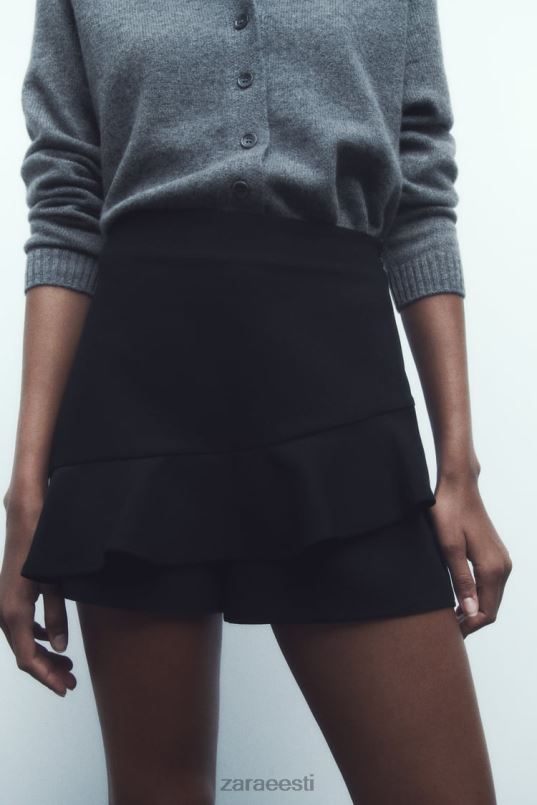 Zara sasitud skort naised must Riietus 42F0H589