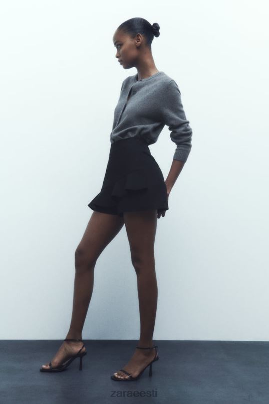 Zara sasitud skort naised must Riietus 42F0H589