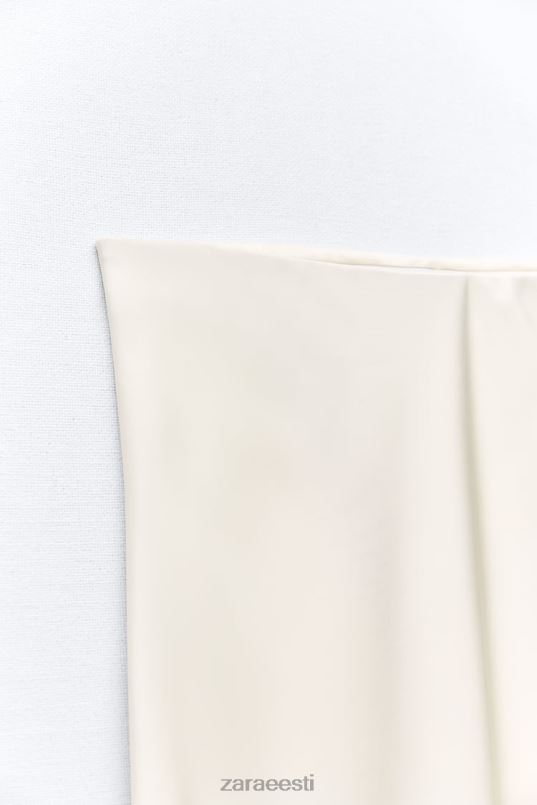 Zara satiinefektiga midiseelik naised ekru Riietus 42F0H681