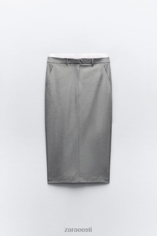 Zara segatud bokseri seelik naised hall Riietus 42F0H630