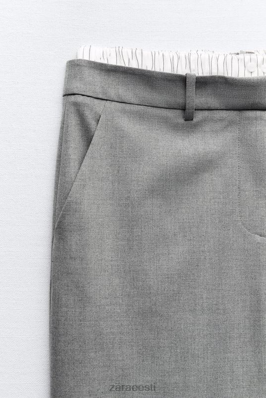 Zara segatud bokseri seelik naised hall Riietus 42F0H630