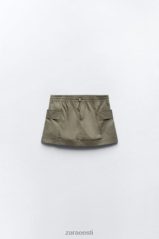 Zara taskuskort naised tume khaki Riietus 42F0H689