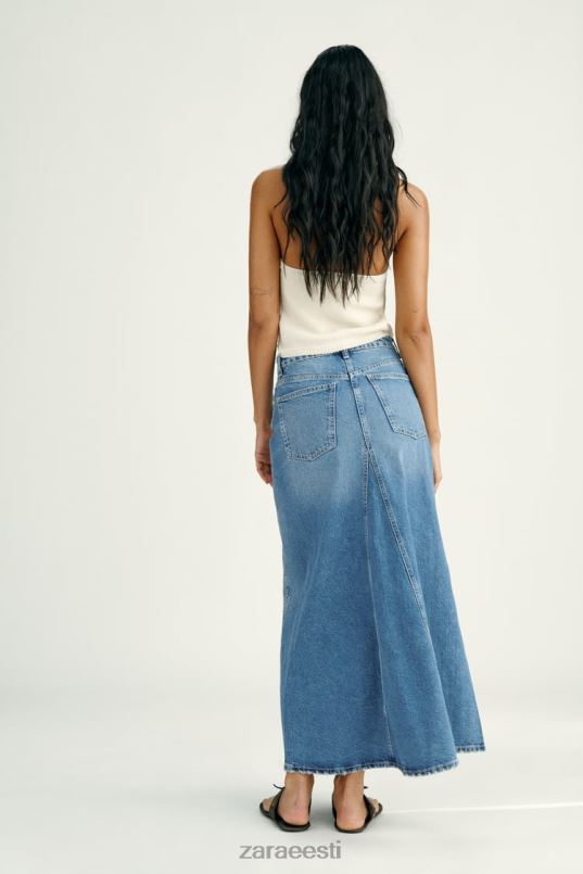 Zara teksaseelik trf naised sinine Riietus 42F0H656