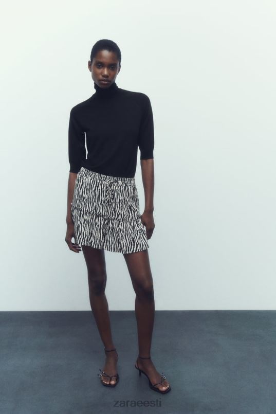 Zara trükitud skort naised sebra Riietus 42F0H605