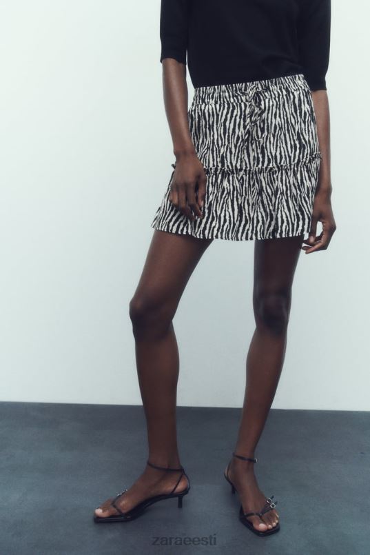 Zara trükitud skort naised sebra Riietus 42F0H605