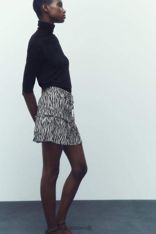Zara trükitud skort naised sebra Riietus 42F0H605