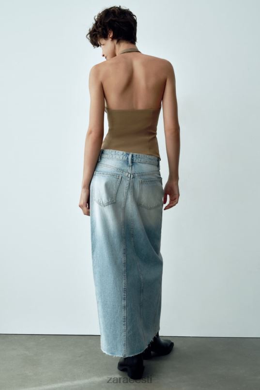 Zara trf pikk teksaseelik naised sinine Riietus 42F0H661