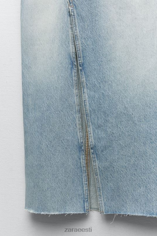 Zara trf pikk teksaseelik naised sinine Riietus 42F0H661