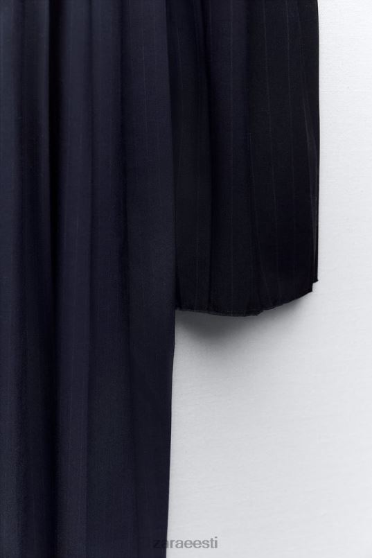 Zara triibuline kasti plisseeritud seelik naised sinine Riietus 42F0H652