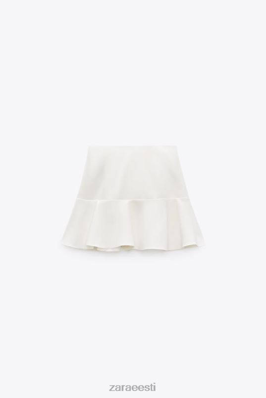 Zara vibu trimmiga skort naised austri valge Riietus 42F0H560