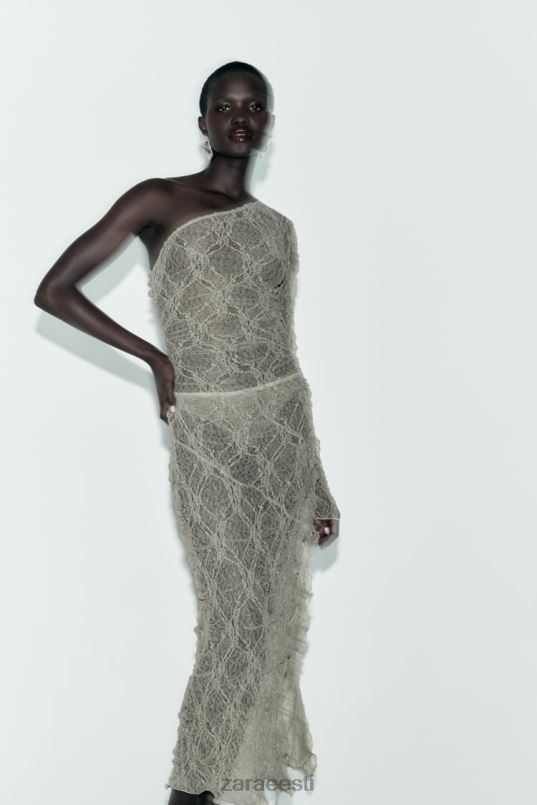 Zara volangidega pitsist midiseelik naised hele khaki Riietus 42F0H704