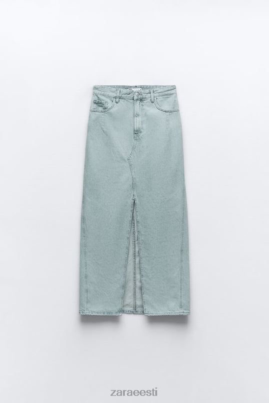 Zara z1975 ees lõhikuga teksane midiseelik naised hall Riietus 42F0H693