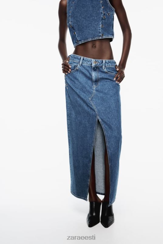 Zara z1975 rõngasteksaseelik naised keskmine sinine Riietus 42F0H668