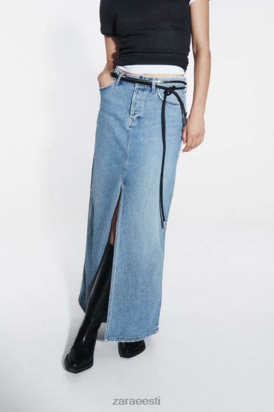 Zara z1975 teksane midiseelik naised keskmine sinine Riietus 42F0H640