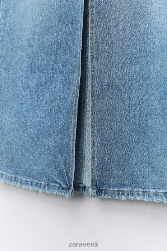 Zara z1975 teksane midiseelik naised keskmine sinine Riietus 42F0H640