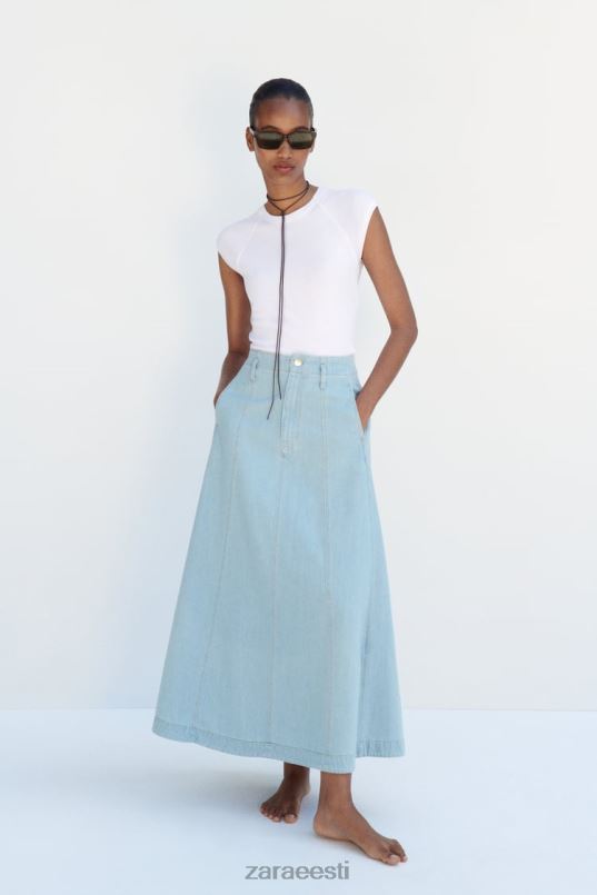 Zara z1975 teksaseelik naised keskmine sinine Riietus 42F0H691