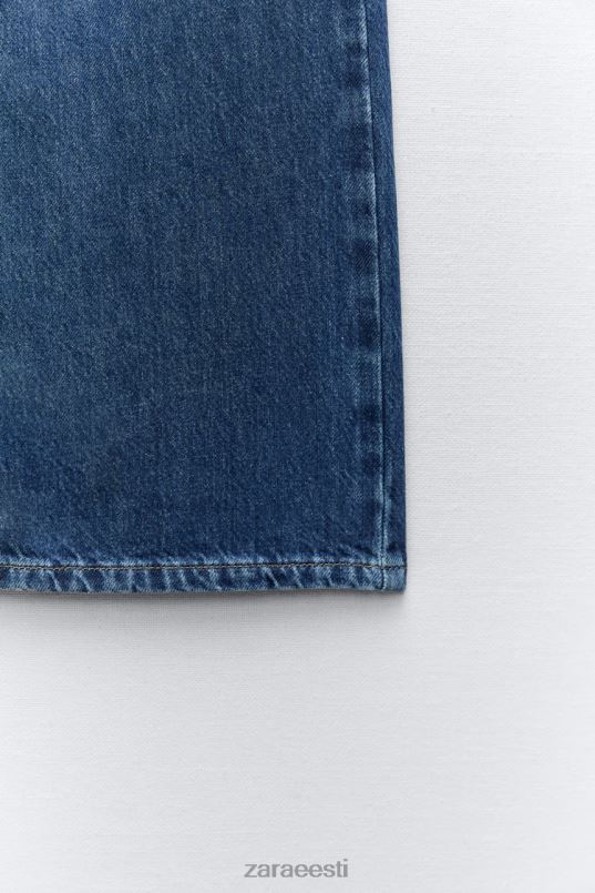 Zara z1975 kõrged laia säärega pikad teksad naised sinine Riietus 42F0H507