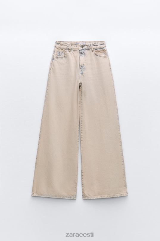 Zara z1975 ülevärvitud palazzo teksad naised roosa Riietus 42F0H508