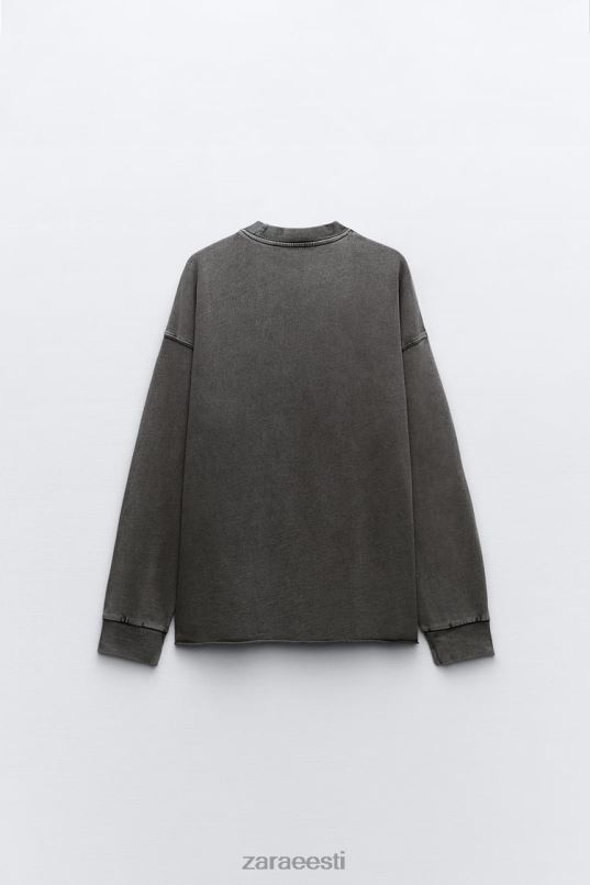 Zara plüüsist pestud efektiga dressipluus naised sinine/hall Riietus 42F0H928