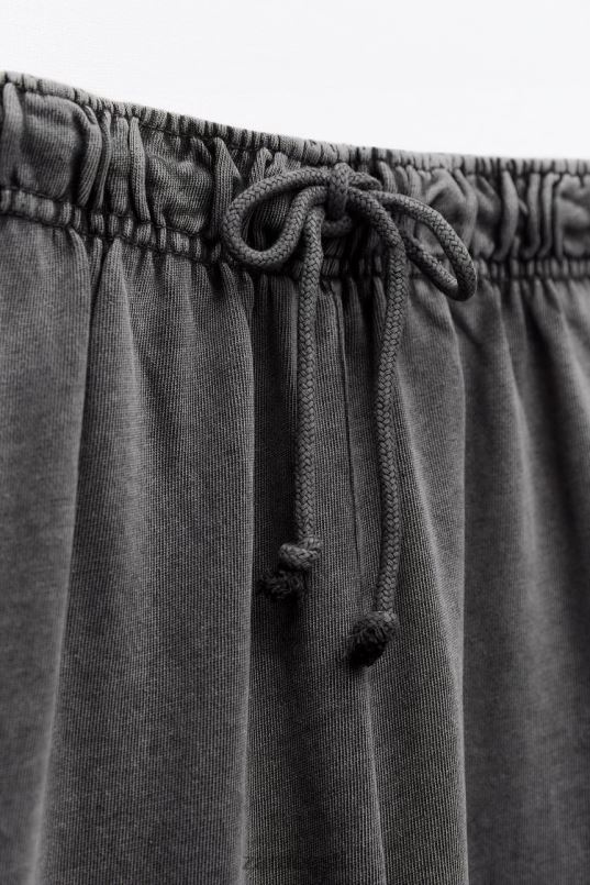 Zara plüüsist pestud efektpüksid naised sinine/hall Riietus 42F0H929