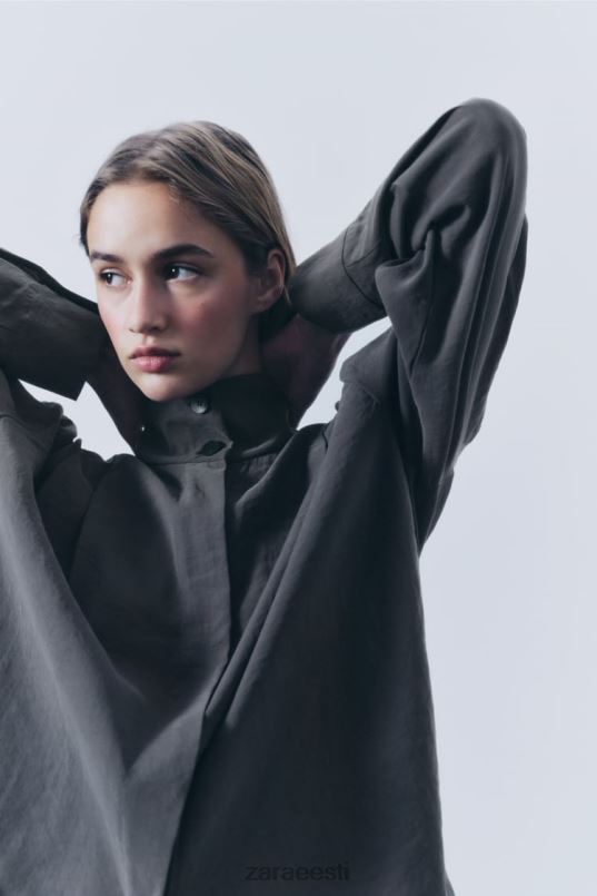 Zara plisseeritud ülesärk naised hall Riietus 42F0H922