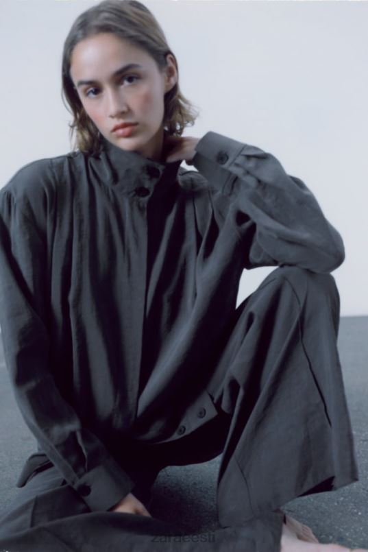 Zara plisseeritud ülesärk naised hall Riietus 42F0H922