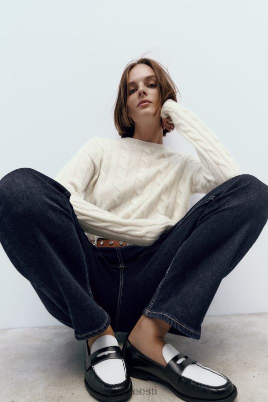 Zara kontrastsed loaferid naised kaks tooni jalatsid 42F0H739