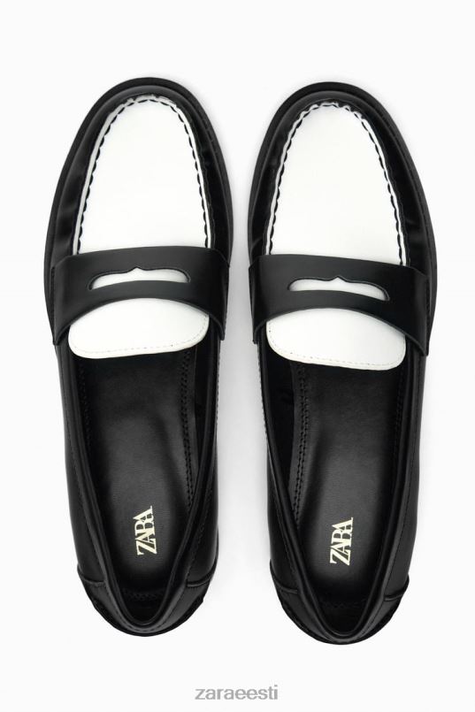 Zara kontrastsed loaferid naised kaks tooni jalatsid 42F0H739