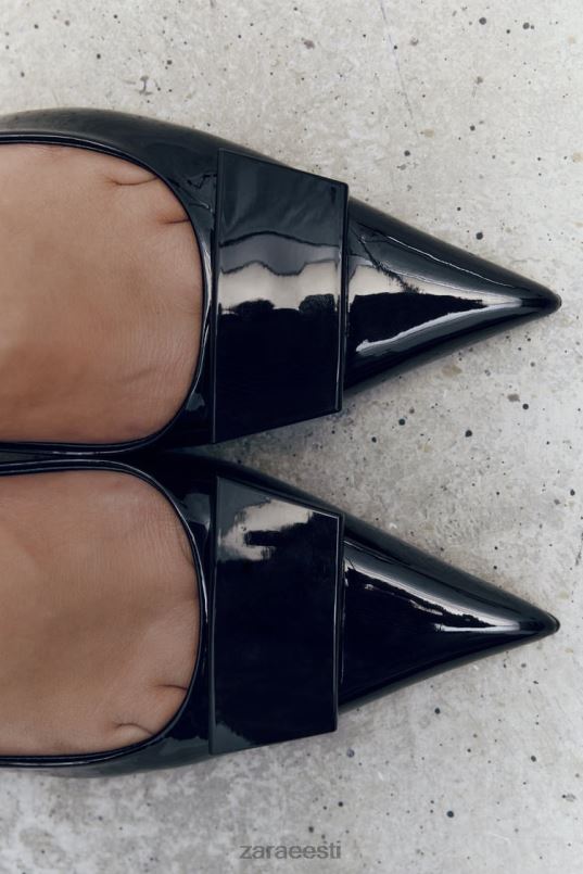 Zara kontsaga slingback kingad naised must jalatsid 42F0H735