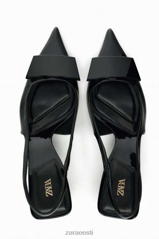 Zara kontsaga slingback kingad naised must jalatsid 42F0H735